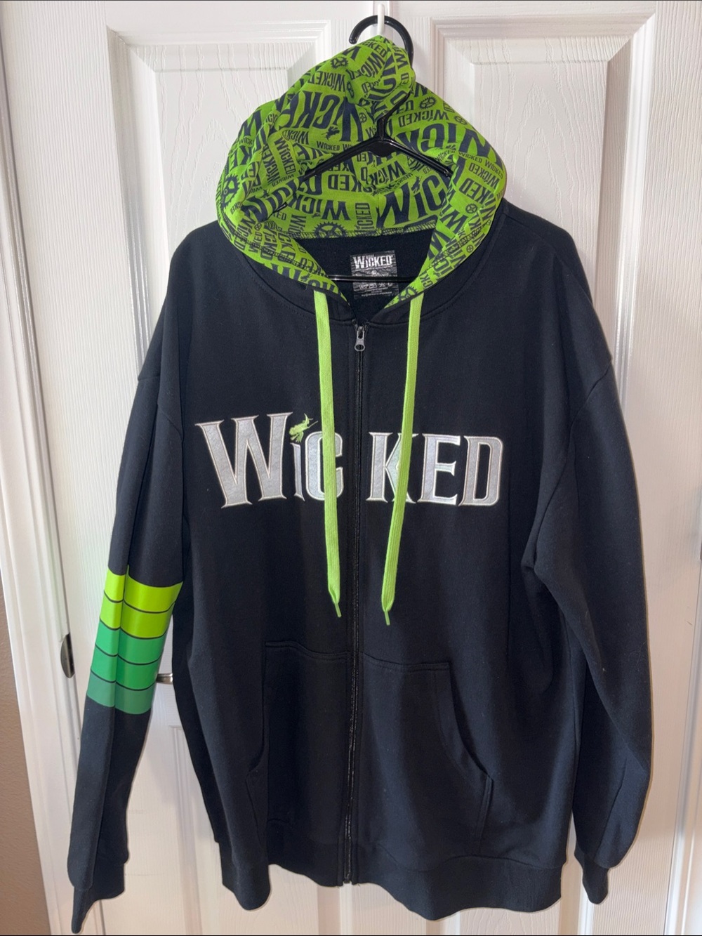 Women’s & Neon Green Logo Zip Hoodie